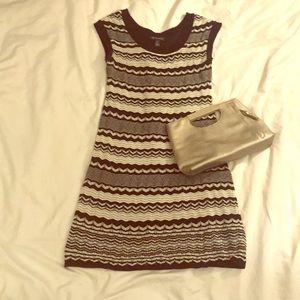 Like new INC black and cream dress.
